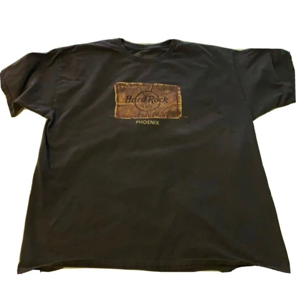 Hard Rock Cafe T Shirt Mens XL Adult Brown Phoenix Vintage Short Sleeve Music